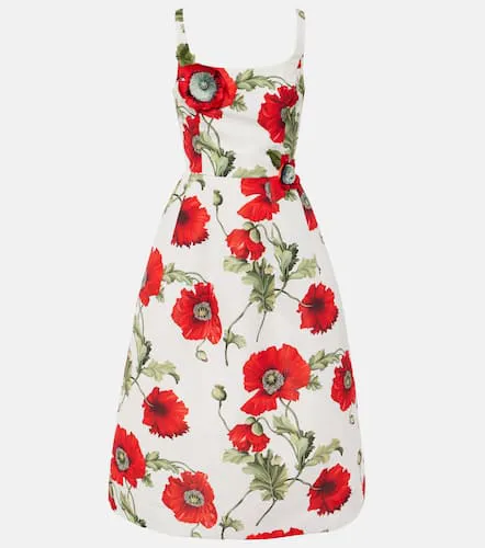 Robe midi Poppy brodée - Oscar de la Renta - Modalova