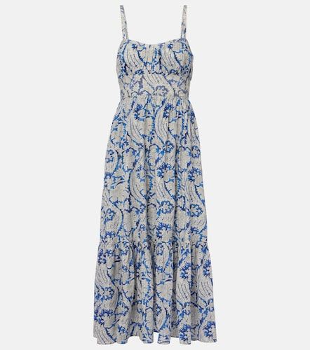 Robe midi Nadine en coton mélangé à fleurs - Ulla Johnson - Modalova