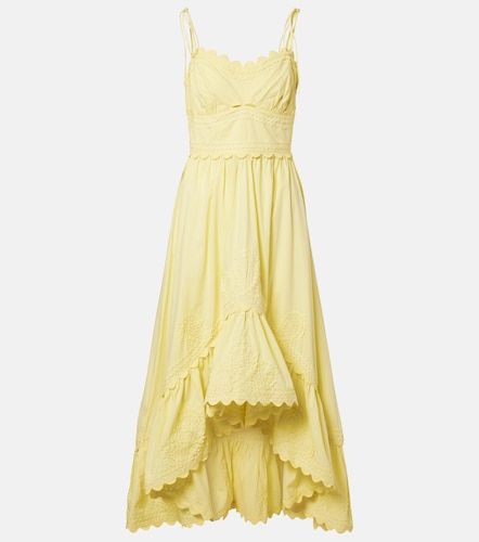 Robe midi en coton à broderie - Juliet Dunn - Modalova