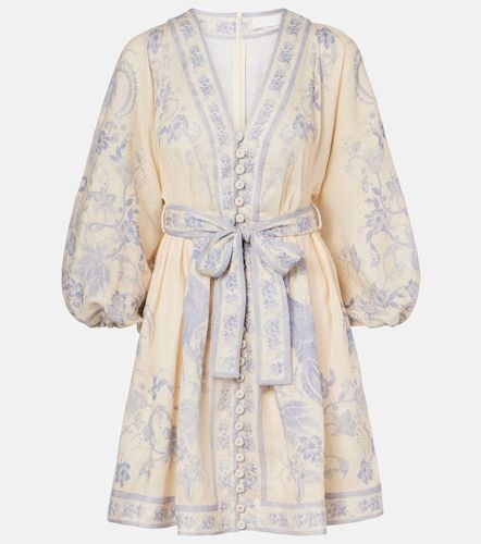 Robe Indra en lin à fleurs - Zimmermann - Modalova