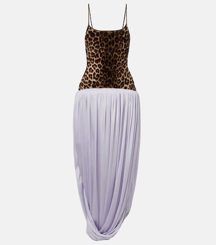 Robe longue à motif léopard - Jacques Wei - Modalova
