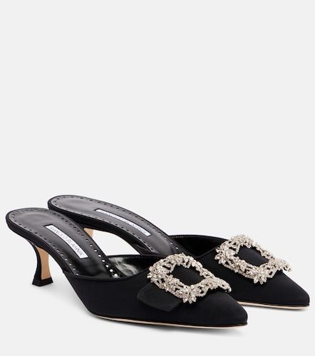 Mules Maysale Jewel 50 en crêpe de Chine - Manolo Blahnik - Modalova