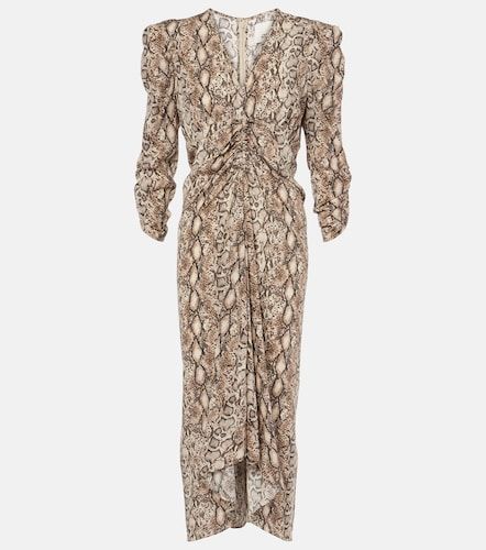 Robe midi Albini imprimée en soie mélangée - Isabel Marant - Modalova