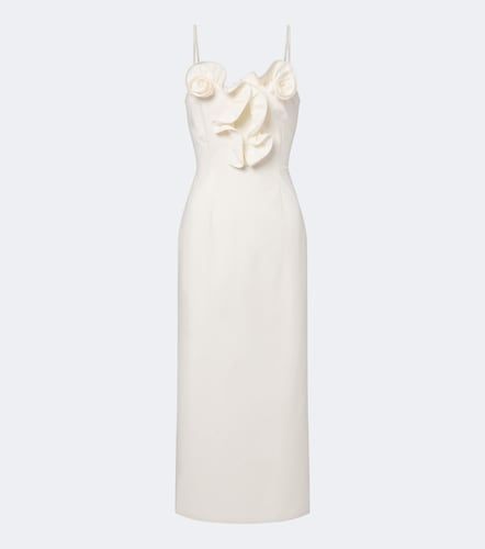 Robe midi en coton à appliqués floraux - Magda Butrym - Modalova