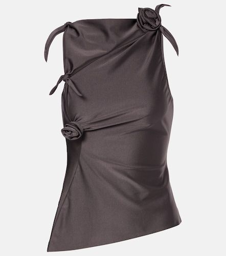 Top asymétrique en satin à fleurs - Coperni - Modalova