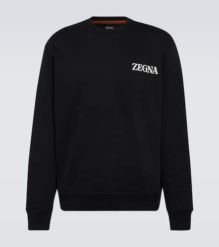 Zegna Sweat-shirt en coton à logo - Zegna - Modalova
