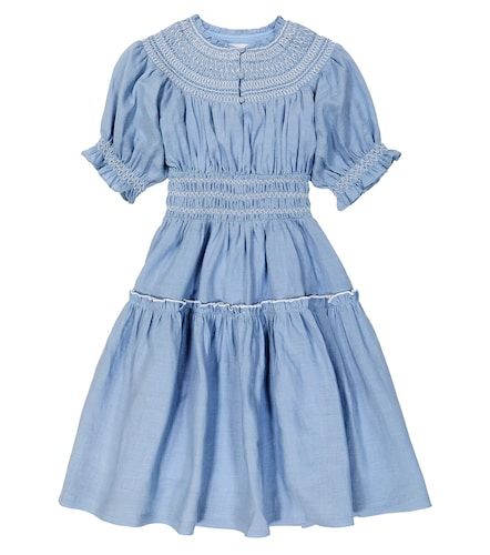 Robe Evelina brodée en ramie - C'era Una Volta - Modalova