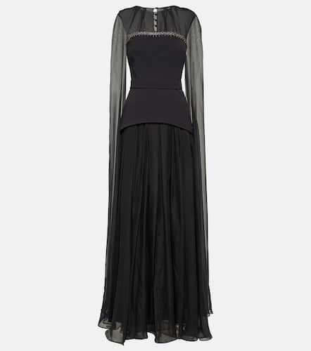 Robe longue Gloria en soie et crêpe - Safiyaa - Modalova