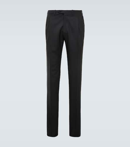 Pantalon chino slim à taille mi-haute en laine - Kiton - Modalova