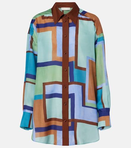 Chemise Como imprimée en satin de soie - Zimmermann - Modalova