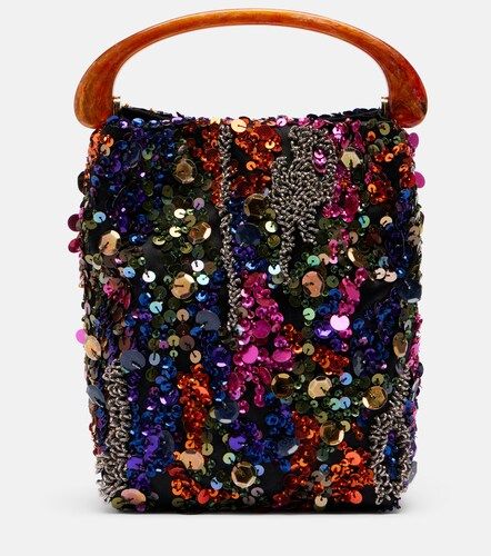 Sac Crisp Small en satin à sequins - Dries Van Noten - Modalova