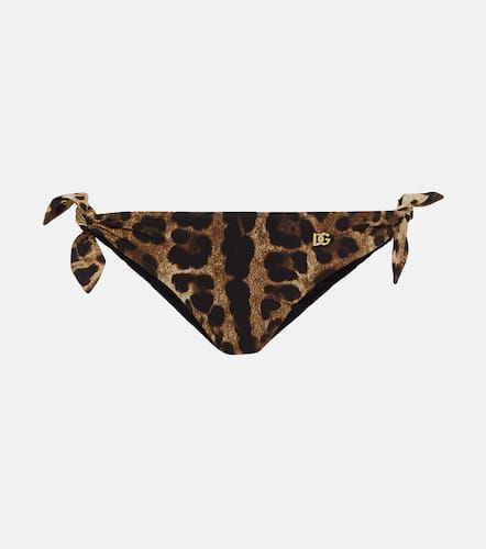 Culotte de bikini à motif léopard - Dolce&Gabbana - Modalova