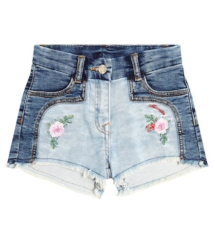 Monnalisa Short en denim brodé - Monnalisa - Modalova
