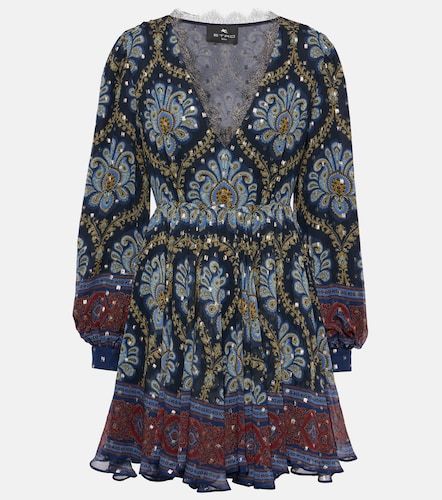 Etro Robe à manches ballon en soie - Etro - Modalova