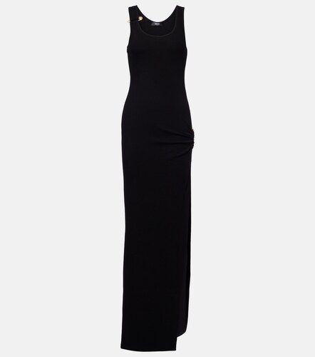 Robe longue Safety Pin en coton mélangé - Versace - Modalova