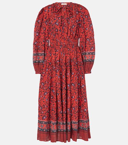 Robe midi Mona en coton mélangé à fleurs - Ulla Johnson - Modalova