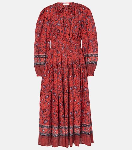 Robe midi Mona en coton mélangé à imprimé floral - Ulla Johnson - Modalova