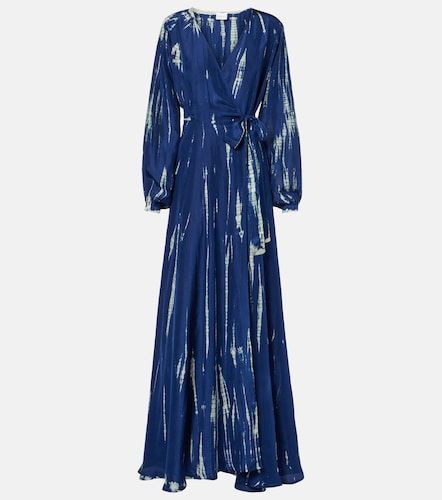 Robe longue tie & dye en soie - Anna Kosturova - Modalova