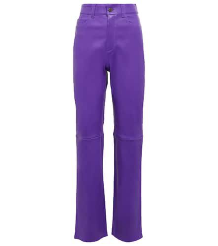 Pantalon droit Terry à taille haute en cuir - Stouls - Modalova