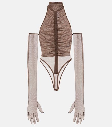 Alex Perry Body froncé transparent - Alex Perry - Modalova