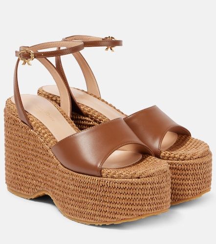 Espadrilles à plateforme en cuir - Gianvito Rossi - Modalova