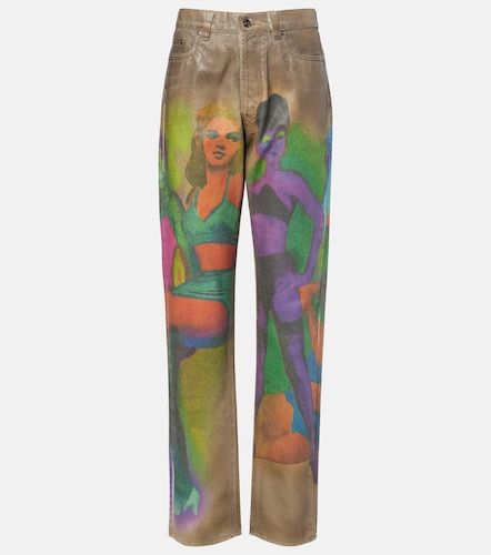 Versace Jean droit imprimé - Versace - Modalova