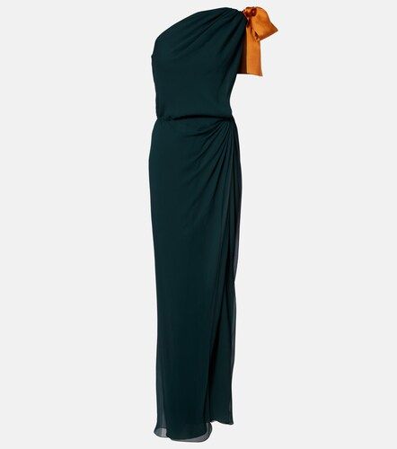 Robe longue en mousseline de soie - Saint Laurent - Modalova