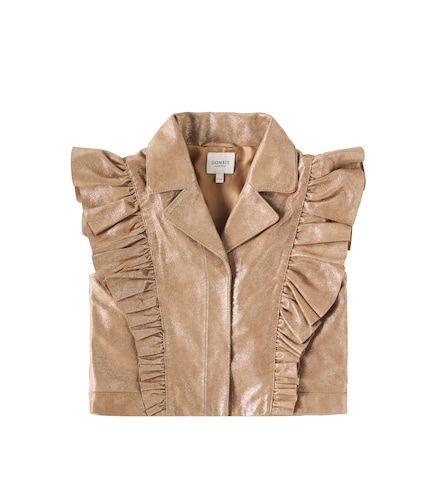 Gilet Piep en cuir métallisé à volants - Donsje - Modalova