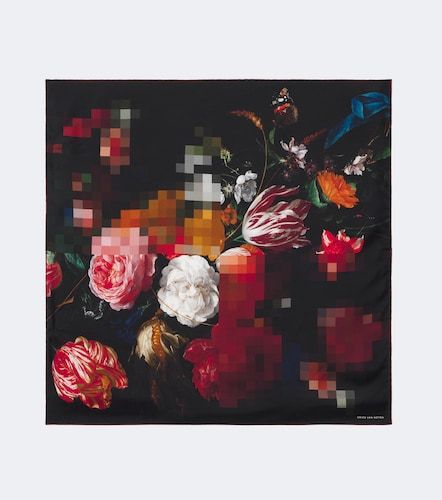 Foulard en soie à fleurs - Dries Van Noten - Modalova