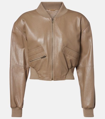 Chloé Veste bomber courte en cuir - Chloe - Modalova