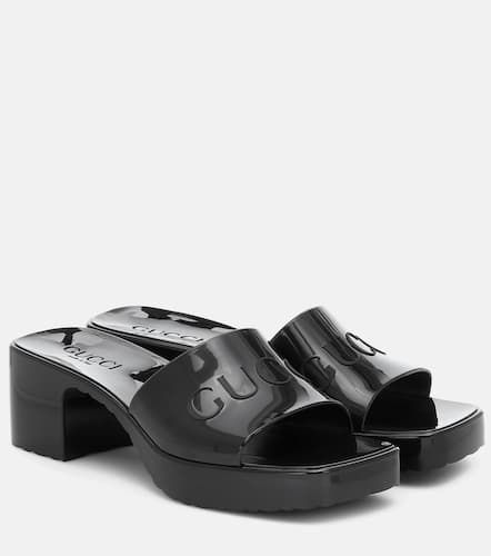 Mules à plateau en caoutchouc - Gucci - Modalova