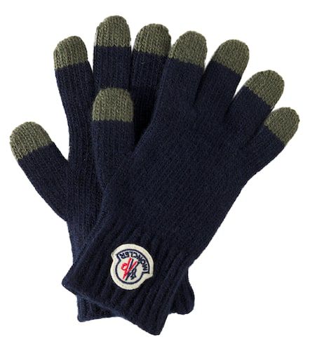 Gants en laine à logo - Moncler Enfant - Modalova