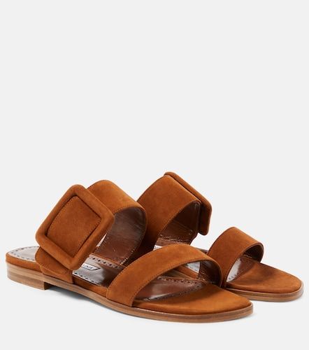 Mules Titubaflat en daim - Manolo Blahnik - Modalova