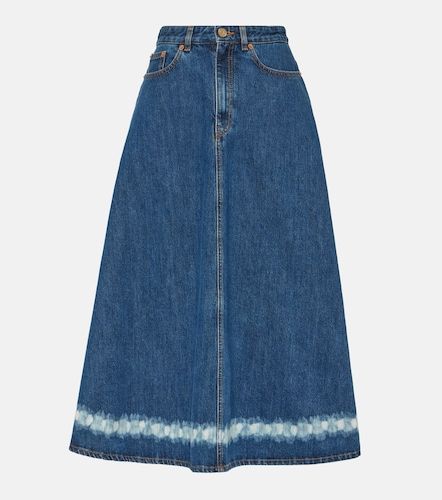 Valentino Jupe midi VGold en denim - Valentino - Modalova