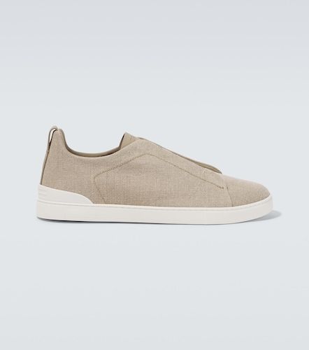 Baskets Triple Stitch en toile - Zegna - Modalova