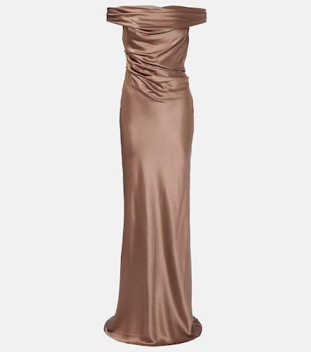 Robe Bardot en soie à épaules dénudées - The Sei - Modalova