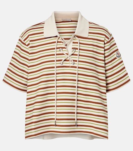 Moncler Polo rayé en coton - Moncler - Modalova