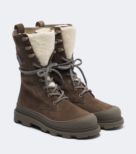 Bottines Vera en daim et shearling - Moncler - Modalova
