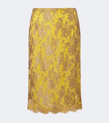 Jupe crayon en dentelle - Saint Laurent - Modalova