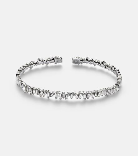 Bracelet Jonc Classic en or blanc 18 ct et diamants - Suzanne Kalan - Modalova
