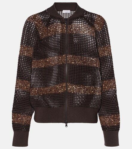 Cardigan en coton à sequins - Brunello Cucinelli - Modalova