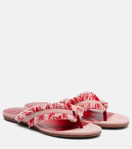 Tongs Bay en toile à franges - Jimmy Choo - Modalova