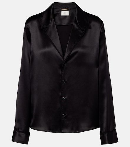 Chemise en satin de soie - Saint Laurent - Modalova