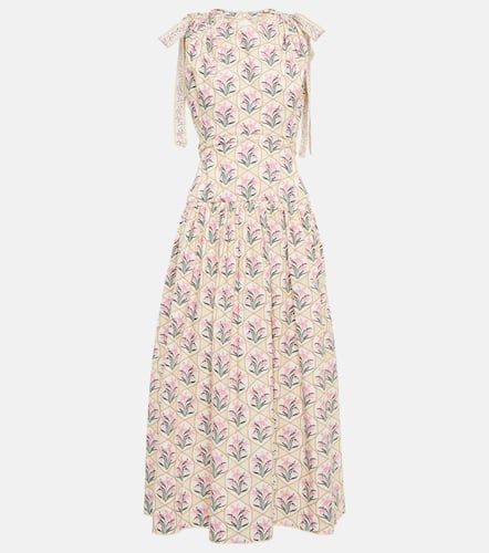 Robe midi Guaguancó en coton à fleurs - Agua by Agua Bendita - Modalova