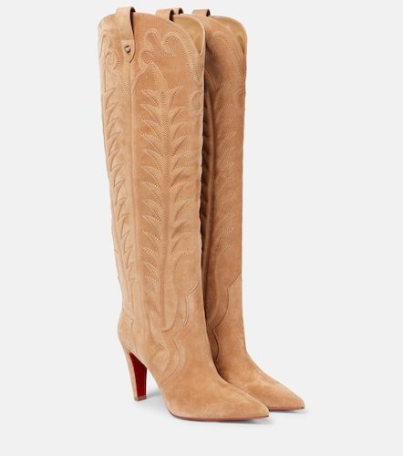 Bottes Santia Botta 85 en daim - Christian Louboutin - Modalova
