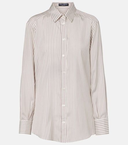 Chemise rayée en soie - Dolce&Gabbana - Modalova