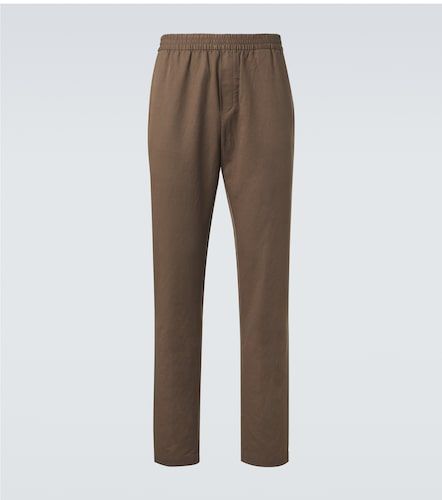 Pantalon droit en coton et lin - Sunspel - Modalova