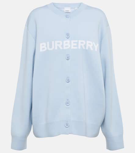 Cardigan en jacquard de laine et coton - Burberry - Modalova