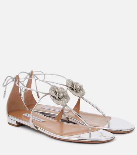 Sandales Crystal Orchid en cuir - Aquazzura - Modalova