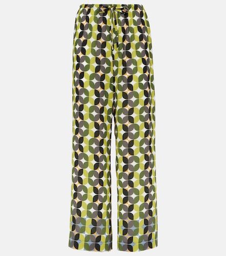 Pantalon ample taille haute en crêpe imprimé - Dries Van Noten - Modalova